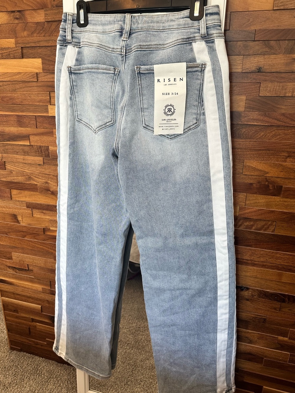 NWT🤍Risen Stripe Baggy Slouchy Jean 3/26 - Picture 7 of 10
